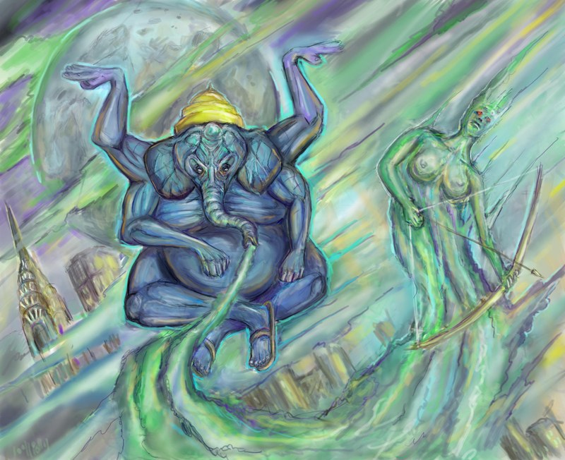 Ganesh Inhales the Cloud Amazo